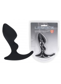 Черная анальная пробка для массажа простаты Double Ripple Silicone Prostate Massager - Shots Media BV - в Новочебоксарске купить с доставкой