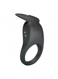 Черное перезаряжаемое виброкольцо Carlton - Baile - в Новочебоксарске купить с доставкой