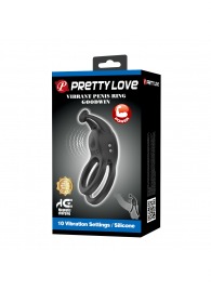 Черное перезаряжаемое виброкольцо Goodwin - Baile - в Новочебоксарске купить с доставкой