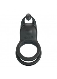 Черное перезаряжаемое виброкольцо Goodwin - Baile - в Новочебоксарске купить с доставкой