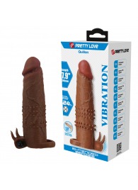 Коричневая насадка на пенис Quillon - 20 см. - Baile - в Новочебоксарске купить с доставкой