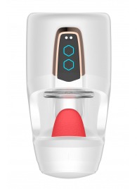 Белый мастурбатор с язычком и возвратно-поступательными движениями - Secwell - в Новочебоксарске купить с доставкой