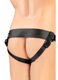 Телесный фаллопротез на черных ремнях Conall - 15 см. - ToyFa - купить с доставкой в Новочебоксарске