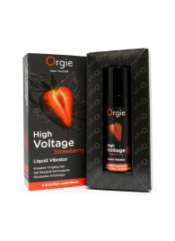 Жидкий вибратор Orgie High Voltage Strawberry - 15 мл. - ORGIE - купить с доставкой в Новочебоксарске