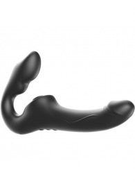 Черный безремневой страпон с 3 моторами - Ibiza - купить с доставкой в Новочебоксарске