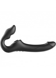 Черный безремневой страпон с 3 моторами - Ibiza - купить с доставкой в Новочебоксарске