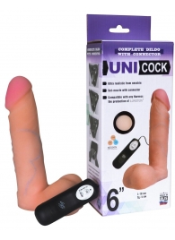 Фаллическая насадка Харнесс UNICOCK 6  с вибрацией - 18 см. - LOVETOY (А-Полимер) - купить с доставкой в Новочебоксарске