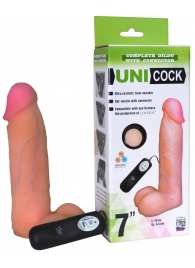 Фаллическая насадка Харнесс UNICOCK 7  с вибрацией - 19 см. - LOVETOY (А-Полимер) - купить с доставкой в Новочебоксарске