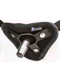 Страпон с 2 насадками и вибрацией UniStrap - 20 и 18 см. - LOVETOY (А-Полимер) - купить с доставкой в Новочебоксарске