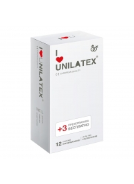 Ультратонкие презервативы Unilatex Ultra Thin - 12 шт. + 3 шт. в подарок - Unilatex - купить с доставкой в Новочебоксарске
