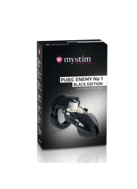 Пояс верности с электростимуляцией Mystim Pubic Enemy No1 Black Edition - MyStim - купить с доставкой в Новочебоксарске