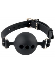Силиконовый кляп-шар с отверстиями для дыхания Silicone Breathable Ball Gag Small - Pipedream - купить с доставкой в Новочебоксарске