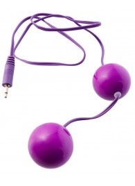 Фиолетовые вагинальные шарики с вибрацией - Toyfa Basic