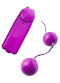 Фиолетовые вагинальные шарики с вибрацией - Toyfa Basic
