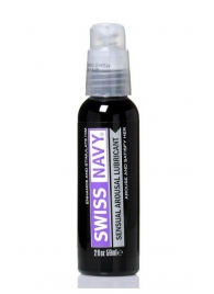 Возбуждающий гель-лубрикант на водной основе Sensual Arousal Lubricant - 59 мл. - Swiss navy - купить с доставкой в Новочебоксарске