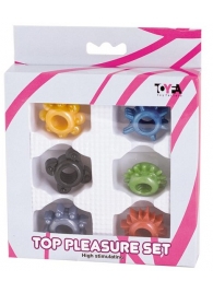 Набор из 6 разноцветных эрекционных колец - Toyfa Basic - в Новочебоксарске купить с доставкой