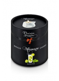 Массажная свеча с ароматом мохито Bougie de Massage Mojito - 80 мл. - Plaisir Secret - купить с доставкой в Новочебоксарске