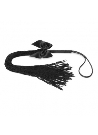 Чёрная плётка Lilly Whip Bijoux - Bijoux Indiscrets - купить с доставкой в Новочебоксарске