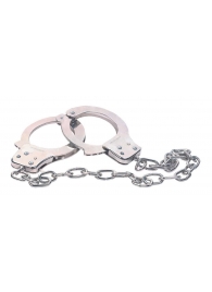 Наручники из металла с длинной цепочкой CHROME HANDCUFFS METAL HANDCUFFS W. KEY - NMC - купить с доставкой в Новочебоксарске