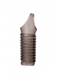 Дымчатая насадка с рёбрышками и подхватом мошонки ToyFa XLover - 12,5 см. - ToyFa - в Новочебоксарске купить с доставкой