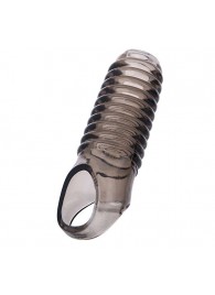 Дымчатая насадка с рёбрышками и подхватом мошонки ToyFa XLover - 12,5 см. - ToyFa - в Новочебоксарске купить с доставкой