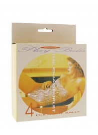 Бусы из 4 вагинальных шариков молочного цвета - Seven Creations