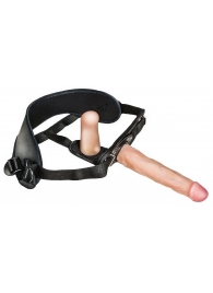 Женский страпон с вагинальной пробкой Woman Strap - 18 см. - LOVETOY (А-Полимер) - купить с доставкой в Новочебоксарске