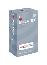 Презервативы с рёбрами Unilatex Ribbed - 12 шт. + 3 шт. в подарок - Unilatex - купить с доставкой в Новочебоксарске