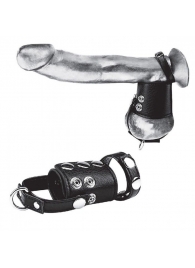 Кольцо на член и мошонку Cock Ring With 2  Ball Stretcher And Optional Weight Ring - BlueLine - в Новочебоксарске купить с доставкой
