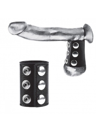 Утяжка на пенис на кнопочках 100% PVC STRAP WITH METAL SNAP - BlueLine - купить с доставкой в Новочебоксарске