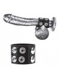 Ремень на член и мошонку 1.5  Cock Ring With Ball Strap - BlueLine - купить с доставкой в Новочебоксарске