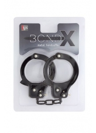 Чёрные наручники из листового металла BONDX METAL CUFFS BLACK - Dream Toys - купить с доставкой в Новочебоксарске