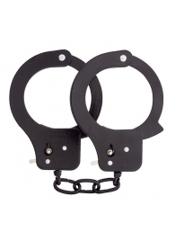Чёрные наручники из листового металла BONDX METAL CUFFS BLACK - Dream Toys - купить с доставкой в Новочебоксарске