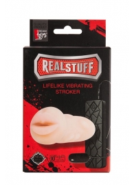 Мастурбатор-ротик с вибрацией REALSTUFF VIBRATING MASTURBATOR MOUTH - Dream Toys - в Новочебоксарске купить с доставкой