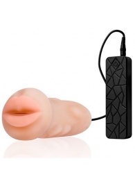 Мастурбатор-ротик с вибрацией REALSTUFF VIBRATING MASTURBATOR MOUTH - Dream Toys - в Новочебоксарске купить с доставкой
