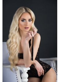 Чёрная мини-плеть из резины Rubber Mini Whip - 22 см. - Blush Novelties - купить с доставкой в Новочебоксарске