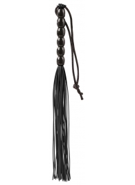 Чёрная мини-плеть из резины Rubber Mini Whip - 22 см. - Blush Novelties - купить с доставкой в Новочебоксарске