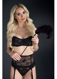 Стек с большим чёрным пером Large Feather Tickler - 65 см. - Blush Novelties - купить с доставкой в Новочебоксарске