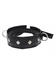 Полиуретановый ошейник с пуклями и D-кольцами Collar with Studs - Blush Novelties - купить с доставкой в Новочебоксарске