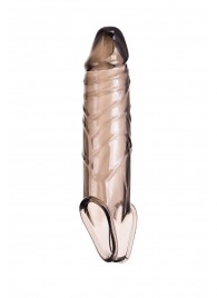 Дымчатая фаллическая насадка с подхватом и закрытой головкой - 16,2 см. - ToyFa - в Новочебоксарске купить с доставкой