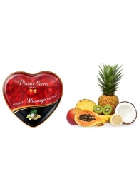 Массажная свеча с ароматом экзотических фруктов Bougie Massage Candle - 35 мл. - Plaisir Secret - купить с доставкой в Новочебоксарске