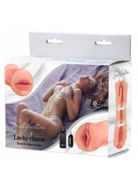 Двусторонний мастурбатор с вибропулей Satisfaction Lucky charm - Lola Games - в Новочебоксарске купить с доставкой