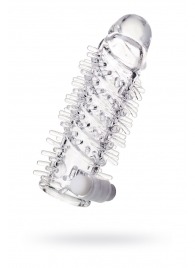 Насадка на пенис TOYFA A-Toys с вибропулей и шипами - 13,4 см. - A-toys - в Новочебоксарске купить с доставкой