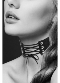 Оригинальный ошейник-чокер со шнуровкой - Bijoux Pour Toi - купить с доставкой в Новочебоксарске