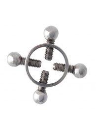 Серебристые зажимы для сосков на винтах - ToyFa - купить с доставкой в Новочебоксарске