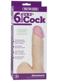 Ультра реалистичная насадка Vac-U-Lock  6  ULTRASKYN Cock - 17,3 см. - Doc Johnson - купить с доставкой в Новочебоксарске