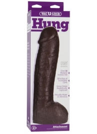 Большая насадка для трусиков Vac-U-Lock Realistic Hung - 31,7 см. - Doc Johnson - купить с доставкой в Новочебоксарске