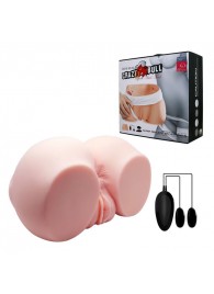 Телесный мастурбатор с двумя любовными тоннелями и вибрацией - Baile - в Новочебоксарске купить с доставкой