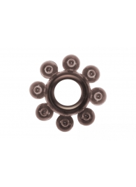 Чёрное эрекционное кольцо Rings Bubbles - Lola Games - в Новочебоксарске купить с доставкой