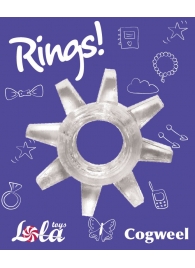 Прозрачное эрекционное кольцо Rings Cogweel - Lola Games - в Новочебоксарске купить с доставкой